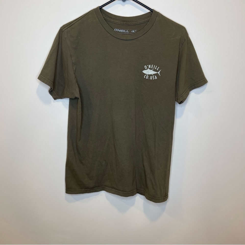 O’Neill Green Short Sleeve Fish Logo T Shirt